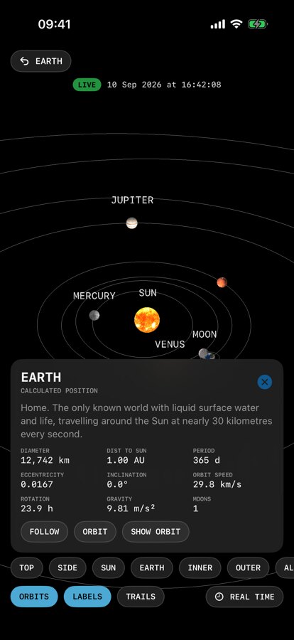 Tap any planet